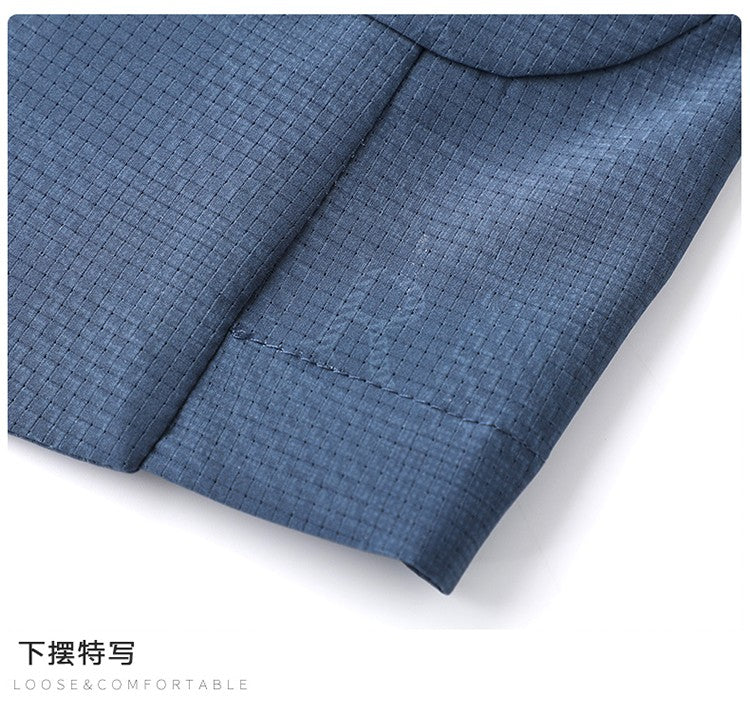 Large Size Thin Ice Silk Suit High Elastic Lightweight Breathable Casual Sun-Protective Smooth Light Luxury Jacket
