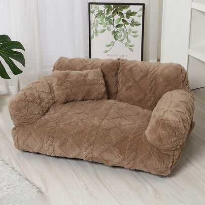 Cama para Animais de Estimação Grande, Lavável, Removível, Quente de Inverno, Sofá-Cama de Pelúcia Engrossado, Suprimentos Universais para Animais de Estimação
