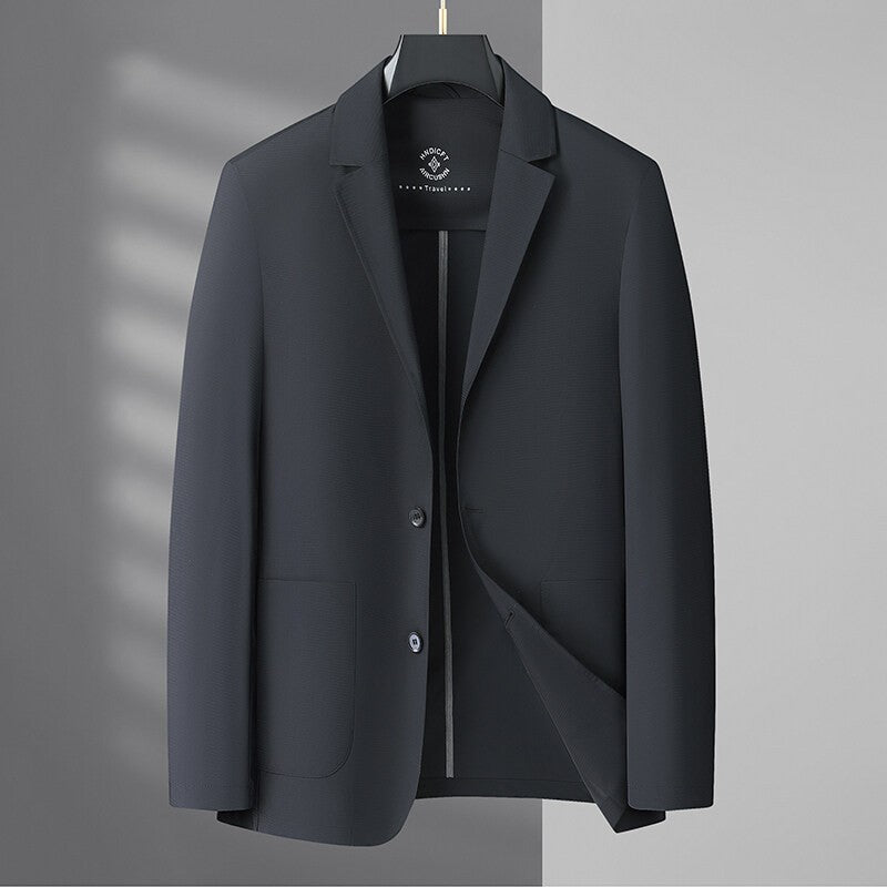 2025 Summer Ice Silk Thin Sunscreen Suit Jackets for Men Classic Business Casual Blazers Wedding Social Dress Coat Men Clothing