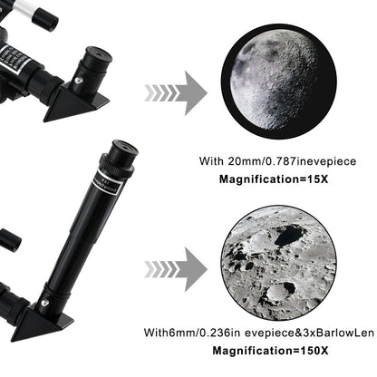 Telescópio astronômico F36050, grande abertura, alta definição, alta ampliação, para observar a lua e as estrelas