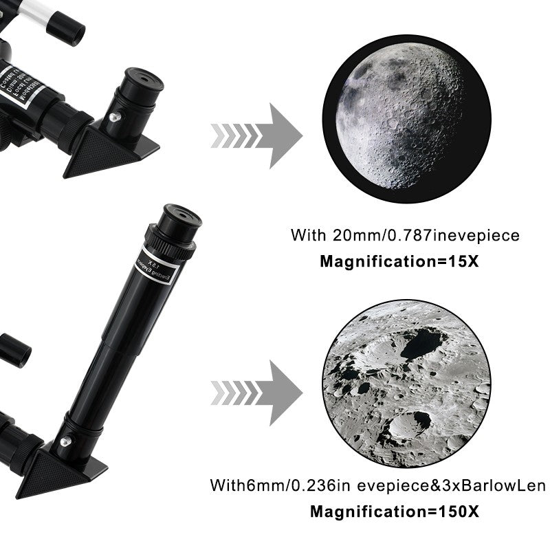 Telescópio astronômico F36050 com grande abertura, alta definição e alta ampliação para observação da lua e das estrelas