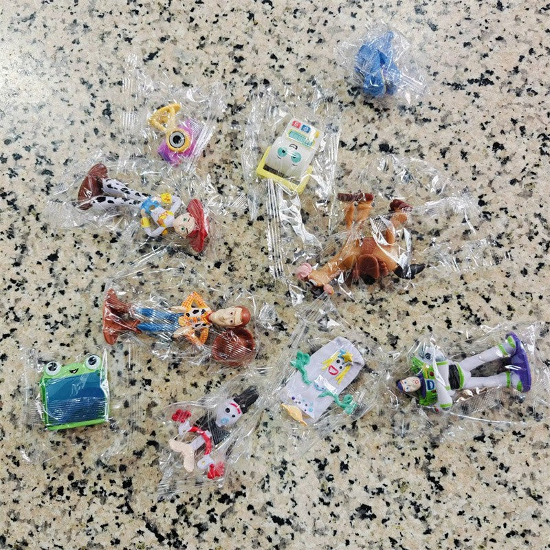 Hot 10pcs/set Movie Cartoon Toy Story 5 Jessie Woody Buzz Lightyear Forky Lilypad Smarty Pants Action Figure Model Toys Gifts