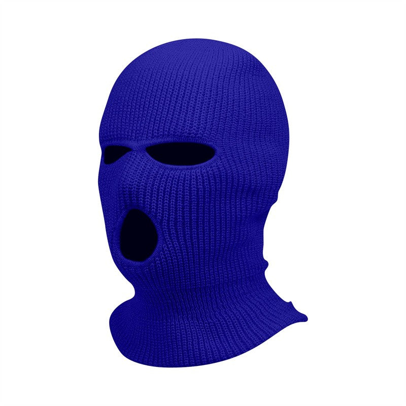 New Full Face Cover Ski Mask Hat 3 Holes Balaclava Army Tactical CS Windproof Knit Beanies Bonnet Winter Warm Unisex Caps