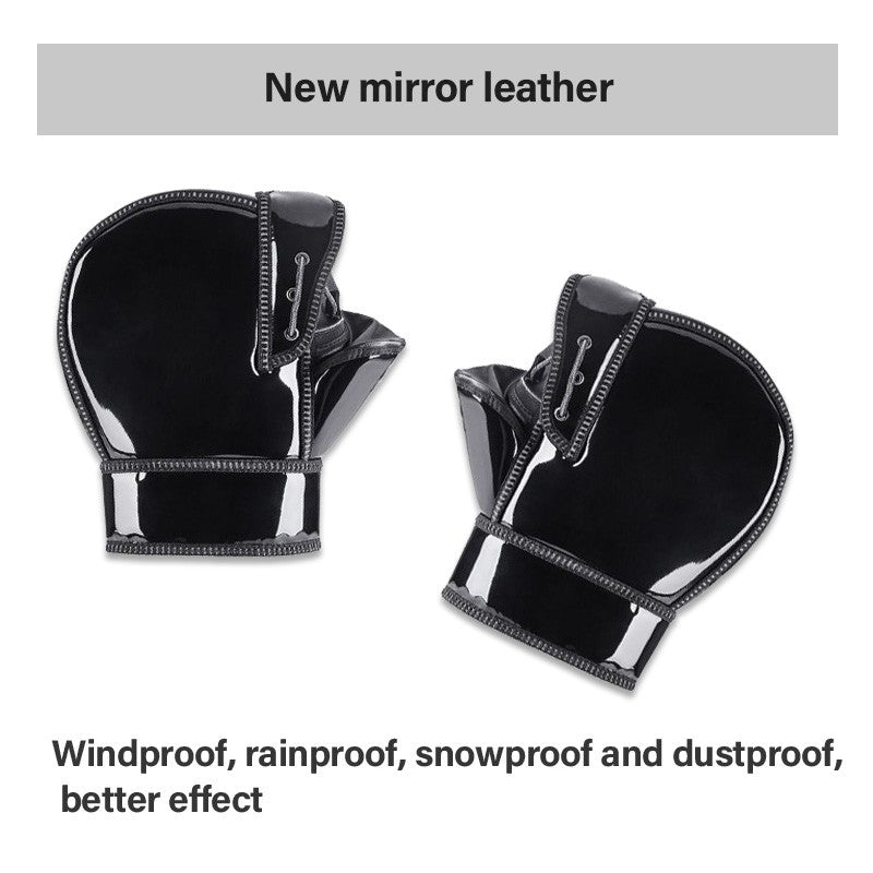 Luvas de Proteção para Guidão de Motocicleta Scooter Grosso Quente Protetor de Mão À Prova de Chuva para o Inverno Térmica