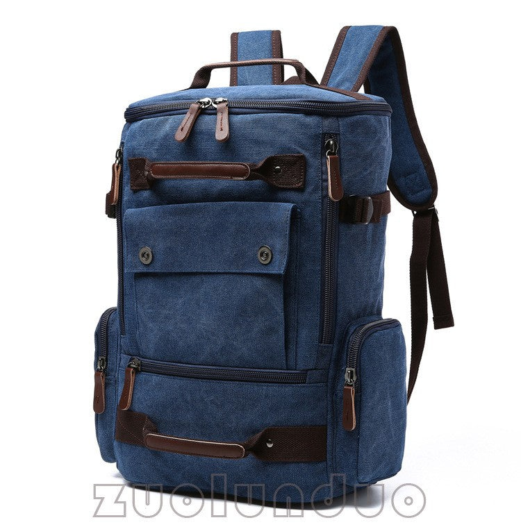 Mochila Masculina Vintage Lona Mochila Escolar Masculina Bolsas de Viagem Mochila de Grande Capacidade Mochila para Laptop Bolsa de Alta Qualidade