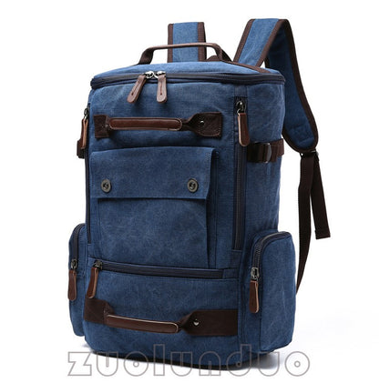 Mochila Masculina Vintage Lona Mochila Escolar Masculina Bolsas de Viagem Mochila de Grande Capacidade Mochila para Laptop Bolsa de Alta Qualidade