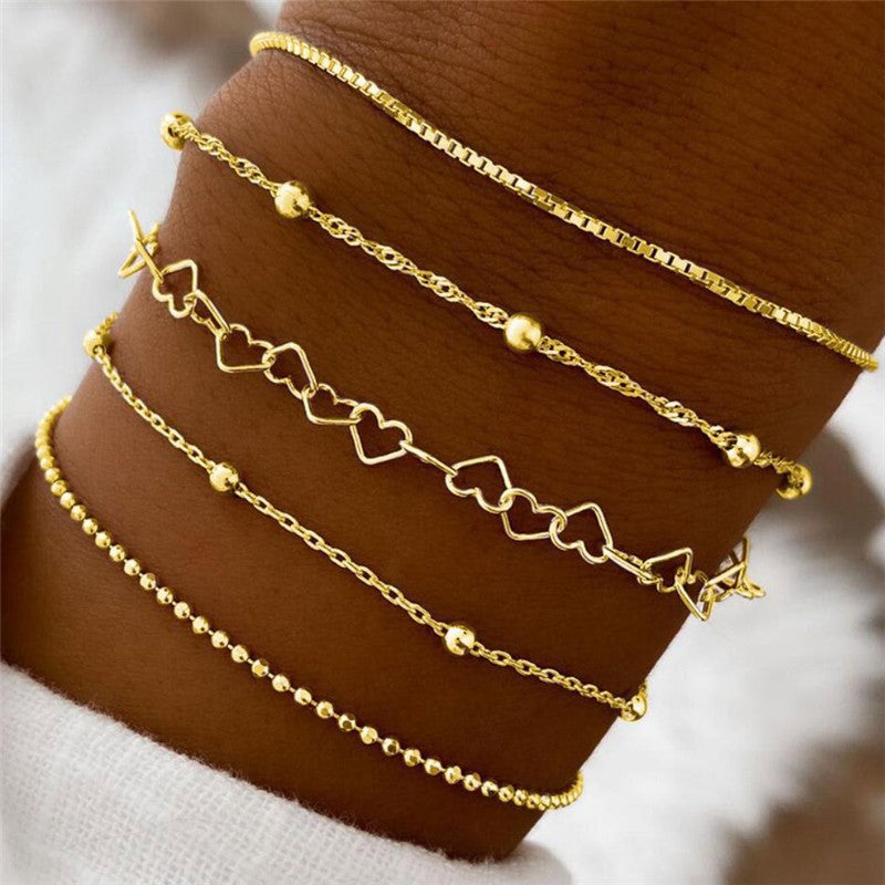 Conjunto de Pulseiras Femininas Corrente Cubana, Cor Dourada, Boho Retrô, Torção Grossa, Joias da Moda de Qualidade, 11 Peças, 2024