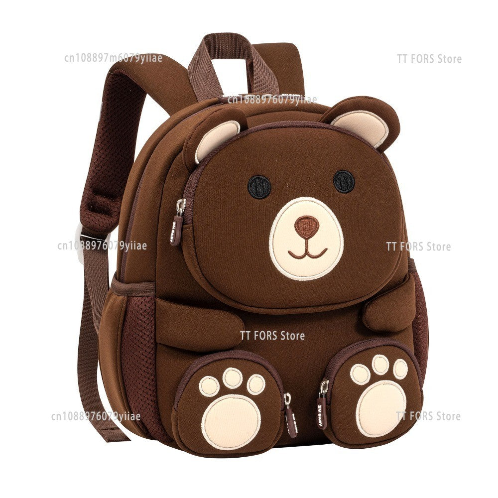 Cute Large Capacity Children's Backpack Cartoon Breathable Student Schoolbag Bear Animal Shaped Schoolbag Boys Girls Gift
