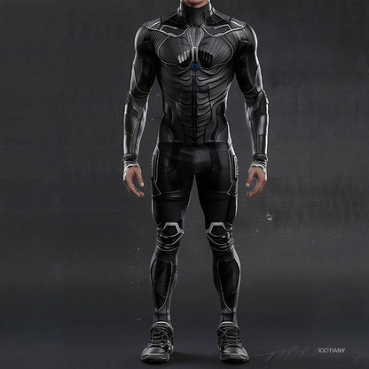 Halloween Cyberpunk Future Mechanical Armor Jumpsuit Warrior Cosplay Bodysuit Steampunk Costume Party Performance Men Zentai