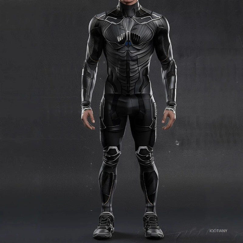 Halloween Cyberpunk Future Mechanical Armor Jumpsuit Warrior Cosplay Bodysuit Steampunk Costume Party Performance Men Zentai