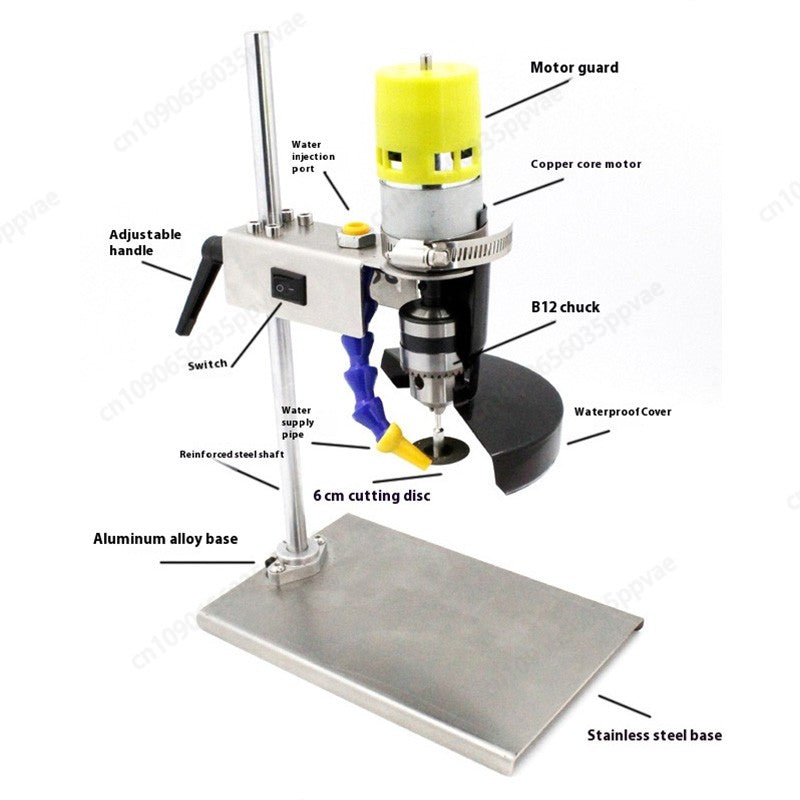Máquina de Corte Elétrica 3 em 1 Para Garrafas, Cortador de Vidro e Cerâmica Com Kits de Retificação e Perfuração Para Vaso de Flores, Artesanato e Projetos de Bricolagem Para o Lar