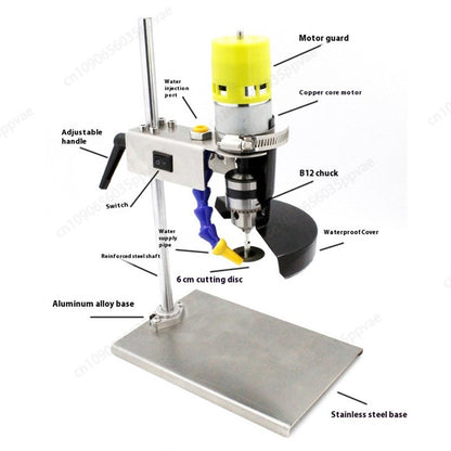 Máquina de Corte Elétrica 3 em 1 Para Garrafas, Cortador de Vidro e Cerâmica Com Kits de Retificação e Perfuração Para Vaso de Flores, Artesanato e Projetos de Bricolagem Para o Lar