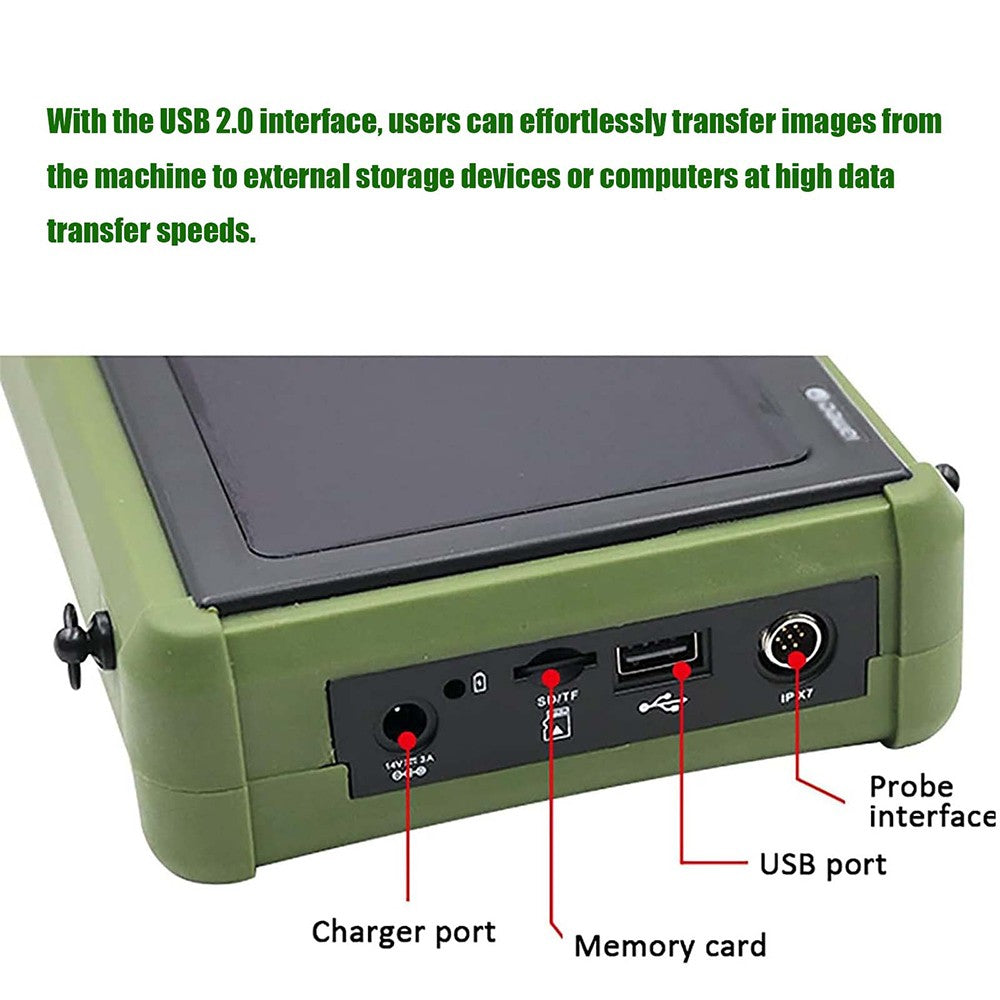 Scanner Veterinário Portátil de Ultrassom para Gestação, Máquina Veterinária Ultra B com Sonda Convexa de 3.5MHz para Porcos, Ovelhas, Cães e Animais