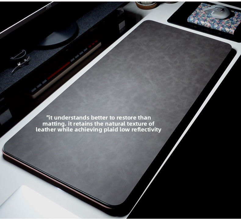 Mouse Pad de Mesa PU à Prova d'Água Grande Mousepad para Notebook Tapete de Mesa Antiderrapante Tapetes para Teclado Tapete de Mouse, protetor de pulso para mouse três peças