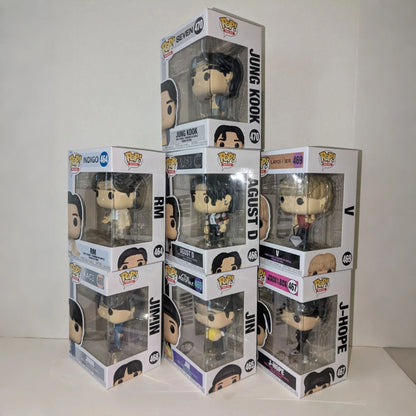 RM Jin Agust D J-Hope Jimin V Jung Kook FUNKO POP BTS Bonecos em Terno Colecionáveis Edição Limitada Decoração Brinquedo Presente