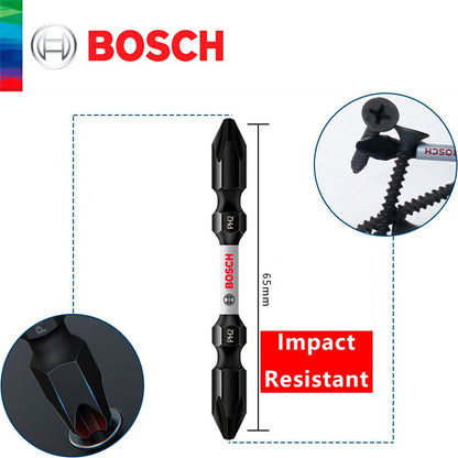 Bosch Original Forte Magnético Ponta Cruzada de Alta Dureza Parafusadeira Elétrica Bits Resistente a Impactos 65 110 150mm
