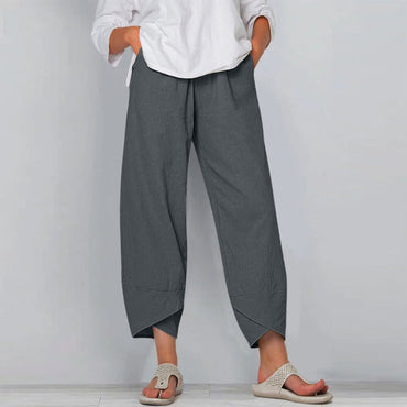 plus Size S5XL Casual Trousers Loose Fit Harlan Pants Women's Comfortable Loose Pants l Waist Nine Points Pants