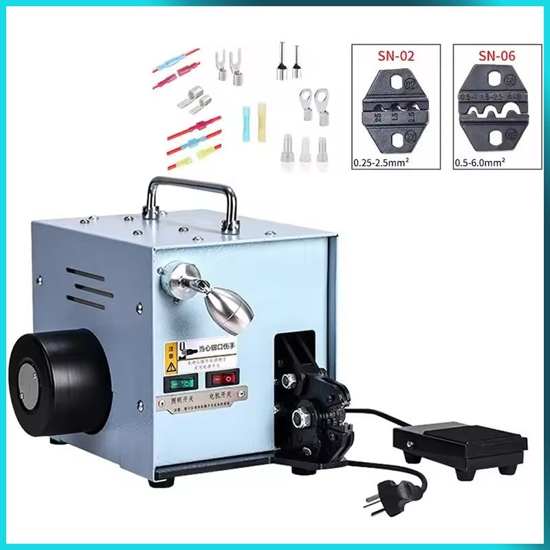 Electric Cold Press Terminal Machine Scattered Terminal Crimping Machine Tubular Insulation Terminal with Exchangeable Die Sets