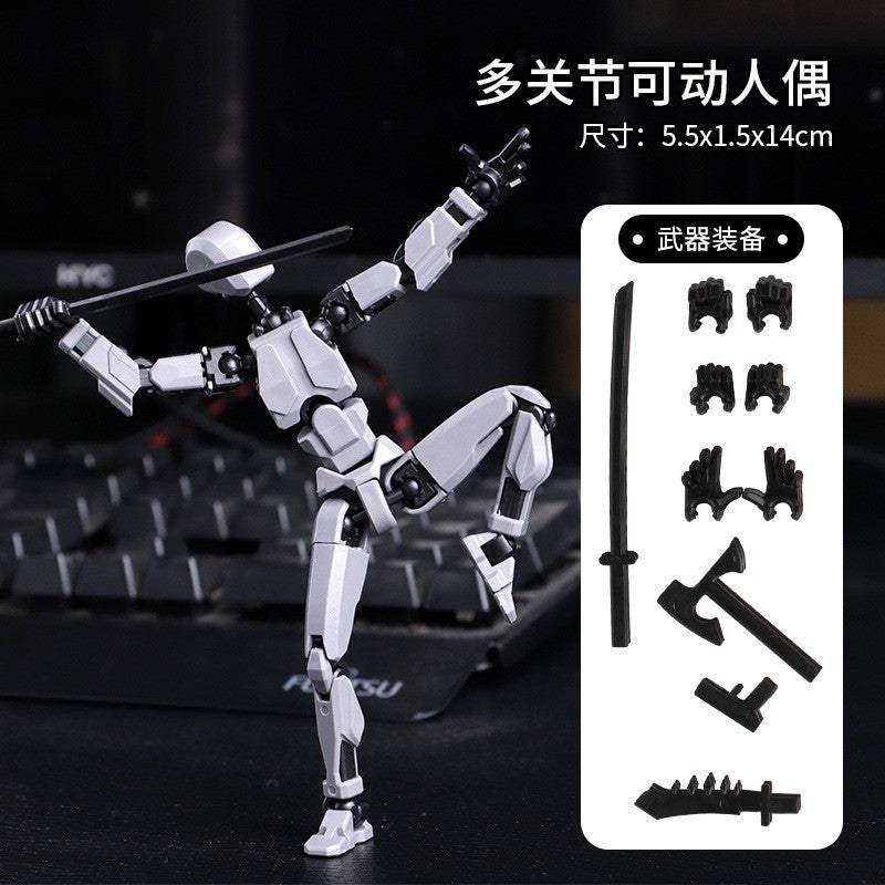 Boneco de ação robô articulado e transformável impresso em 3D com 13 articulações, presente de montagem "faça você mesmo" para adultos, pais e crianças