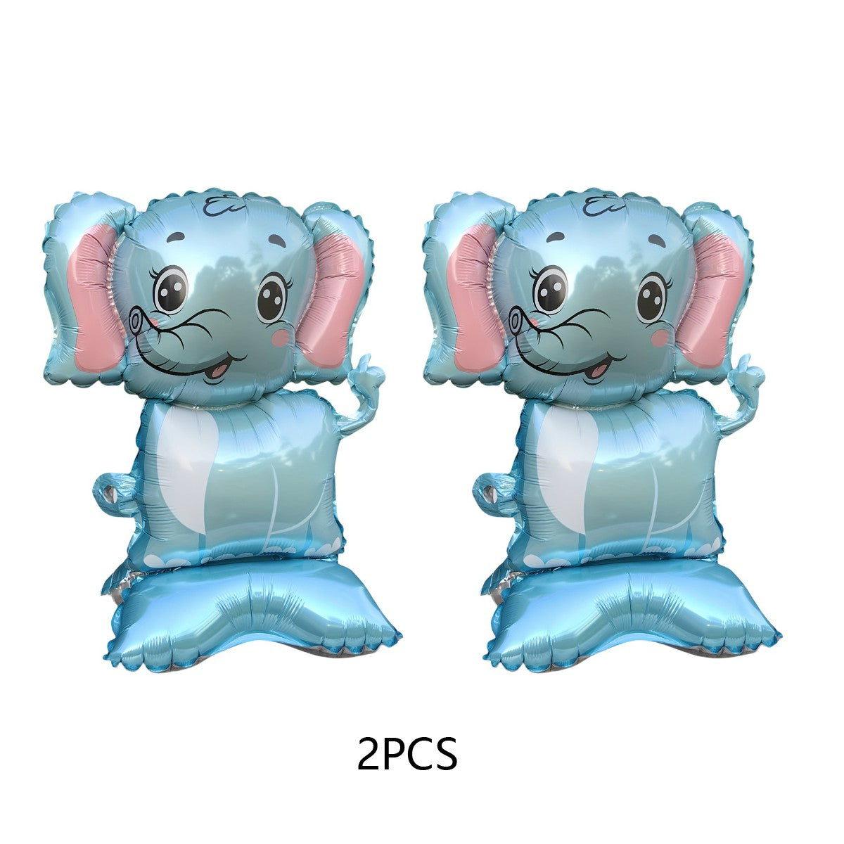 3/2PCS Jungle Animal Foil Balloons with Stand - Koala Elephant Fox for Birthday Wedding Carnival Theme Decorations