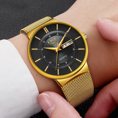 LIGE Quartz Stainless Steel Women Wristwatch Retro Hot Style Great Japanese Movement Quality Fashion Waterproof Watch for Women