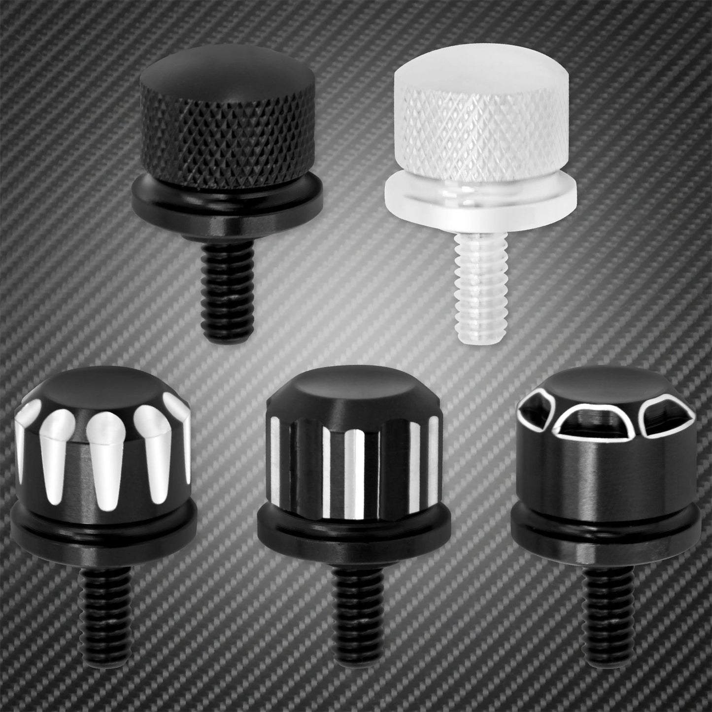 Universal Motorcycle Rear Fender Seat Bolt Screw Nut Tab Kit Mount Knob Cover For Harley Dyna Sportster XL Touring FLHR Softail