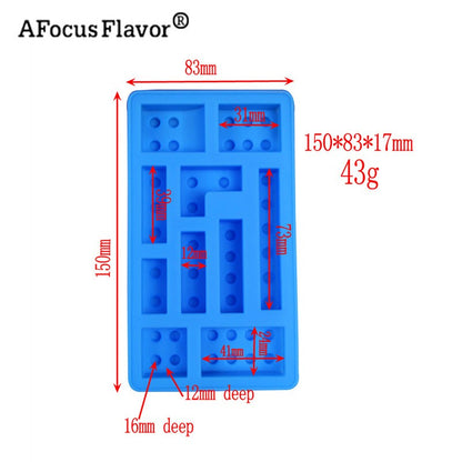 Forma de Silicone para Bolo, Chocolate, Biscoito, Fondant, Robô, Blocos de Montar, DIY, Molde para Sorvete, Decoração de Bolo, Ferramentas de Cozinha para Assar