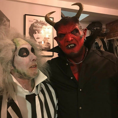 kari-Demon Latex Mask Devil Realistic Prank Present Spooky Toy Halloween Decoration Halloween Mask Party Cosplay Accessories