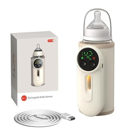 J15U Upgraded Bottle Warmer for Breastmilk Baby Feeding Bottle Heating Case Rechargeable Warmer Bag with Digital Display