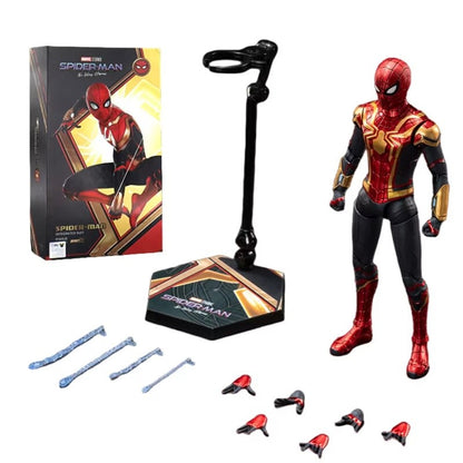 Genuine Marvel Legends Homem-Aranha Ps4 Peter Parker Dourado Preto Vermelho Action Figure Modelo Brinquedos Decoração de Mesa Presentes de Aniversário para Crianças