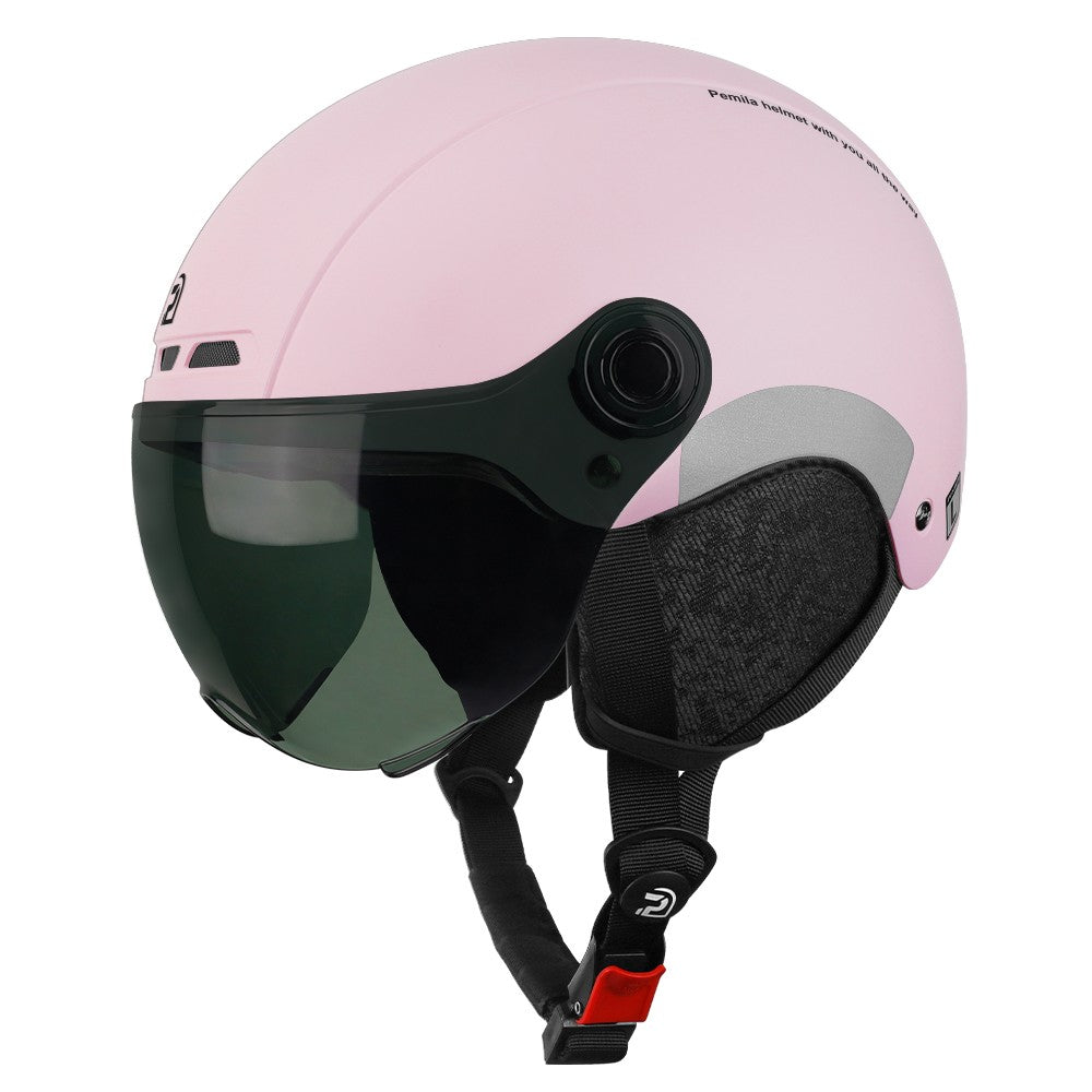 Capacete de Ciclismo PEMILA Com Lente de Óculos Proteção de Orelha Adesivo Refletivo Capacete de Bicicleta MTB Bicicleta de Estrada E-Bike Capacete de Bicicleta Para Adultos