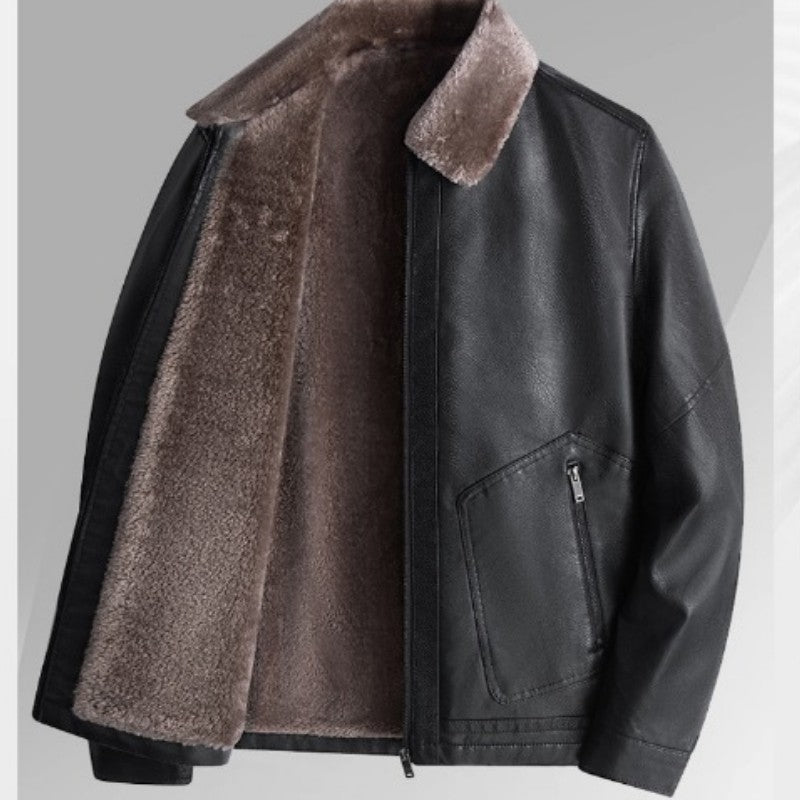 Men Leather Coat Men Wear Slim Fit Blazer PU Clothes Spring Trend Autumn New Leisure Fashionable  Versatile Motorcycle Jacket