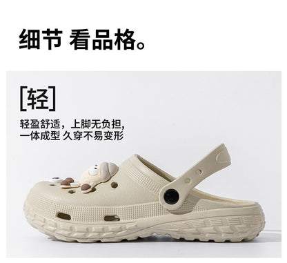 Slippers with holes, men's shoes, 2025 new model, medical nurse EVA anti slip and anti odor outer wear, women's beach sandals