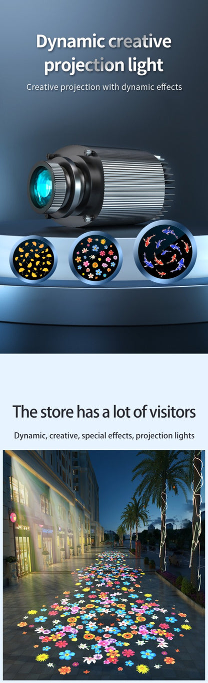 Outdoor Waterproof Custom Goldfish Cloud Pattern Dynamic Fish Light Creative Projection Lighting for Garden