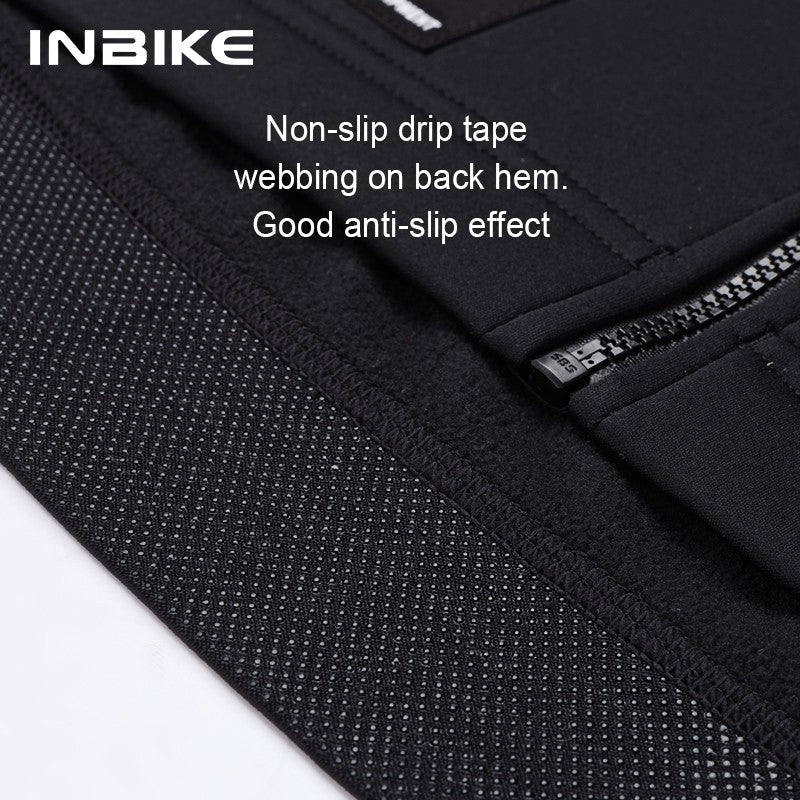 INBIKE Men's Winter Cycling Bike Jackets Windproof Softshell Thermal Bicycle Clothing for Men Warm Fleece Road Bike Windbreaker