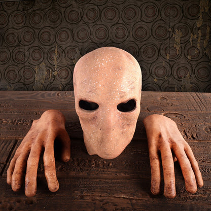 Horror Slenderman Mask Gloves Cospaly Faceless Man Alien Skull Latex Hand Masks Halloween Carnival Purim Party Costume Prop Gift