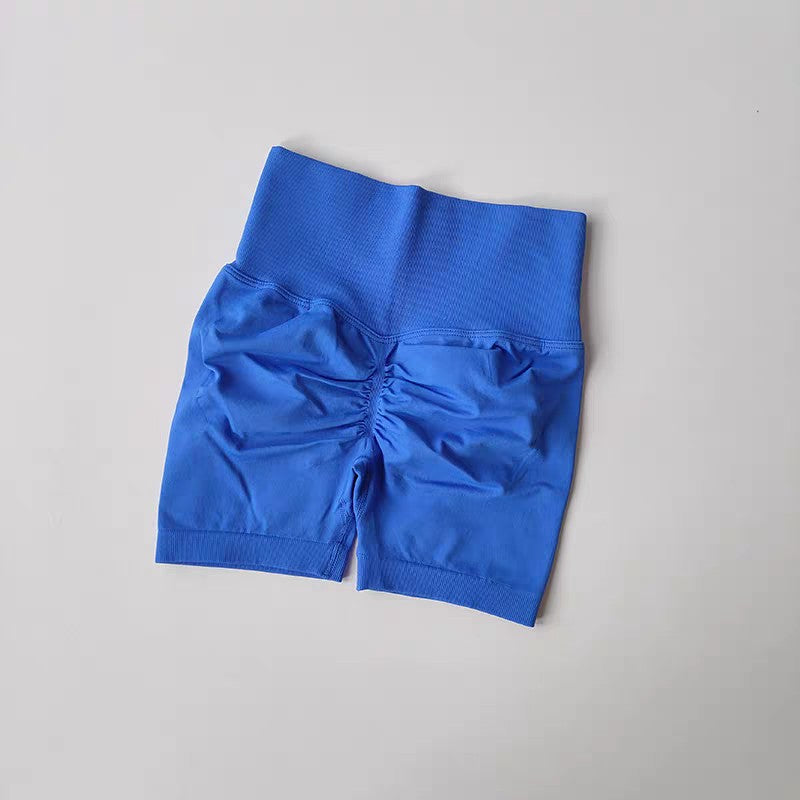 Summer High-Waist Women's Yoga Shorts Breathable Fitness Shorts Butt Lift Sports Running Cycling Push-Up Workout Gym Shorts