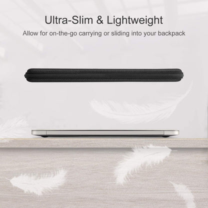 13 14 15.6 inch Laptop Sleeve Bag Shockproof Computer Bag Waterproof EVA Protective Carrying Case Black with Straps