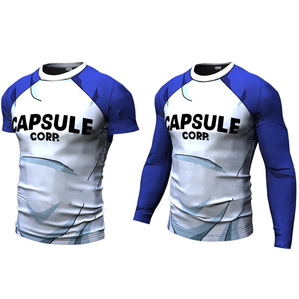 New Goku Men Summer T Shirt Gym CAPSULE CORP Printed Casual Quick-dry Fitness Short Sleeve Men's T-shirt Men Tees