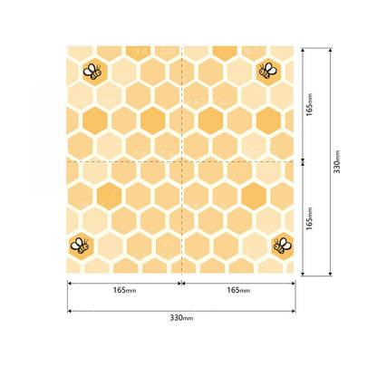 20/60/100pcs Bee Birthday Theme Party Printed Tissue Napkins Bee Printed Decorative Handkerchiefs Cute Bee Party Napkins