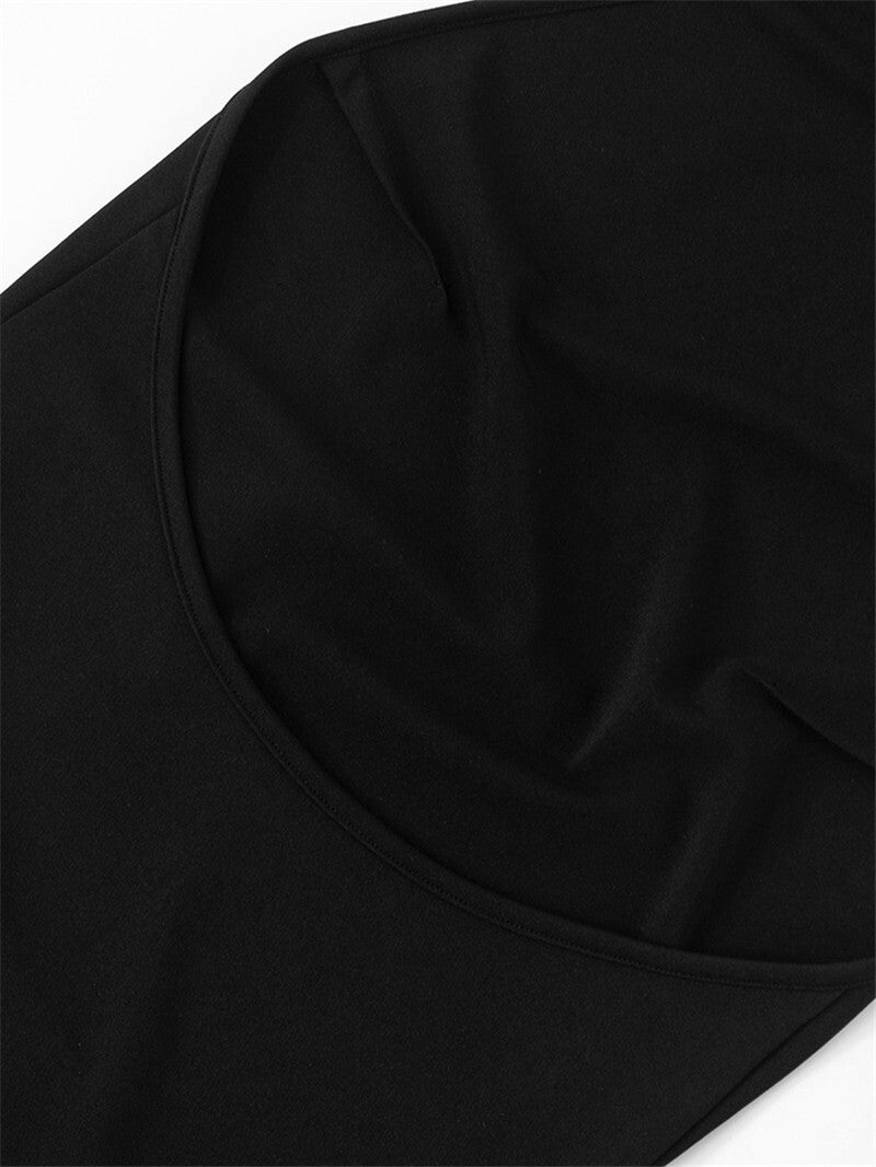Mozision Patchwork Halter Backless Sexy Midi Dress Women Gown Elegant Fashion Co