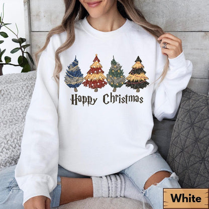 Moletom com Capuz Harry Potter Escola de Magia e Bruxaria Árvore de Natal Outono/Inverno Casual Adequado para Homens e Mulheres
