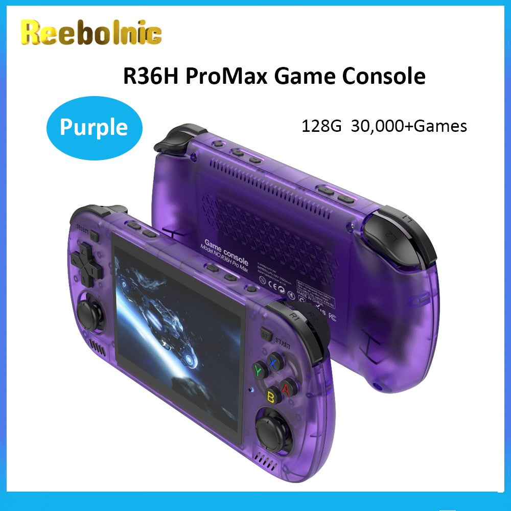 Reebolnic R36H ProMax Handheld Game Console 4.2Inch OCA Screen RK3326 Cortex A35 Arkos2.0 Retro Video Game Console Simulators