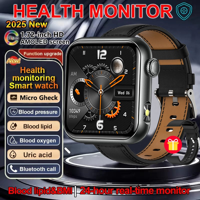 2025 Novo Smartwatch Feminino de LED com IA, Diagnóstico Inteligente, Monitor de Saúde HRV+PPG, Pressão Arterial, Oxigênio no Sangue, IP68, NFC?