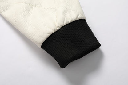 Autumn Winter Bomber Leather Jacket Men Scorpion Embroidery Hooded Jacket PU Leather Motorcycle Mens Ryan Gosling Drive Jacket