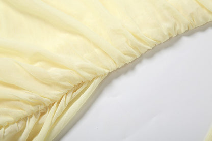 Nibber Summer Vacation Sexy See Through Dress+Shawl Women Ruched Side Ribbon Coquette Skinny Midnight Clubwear Party Bodycon