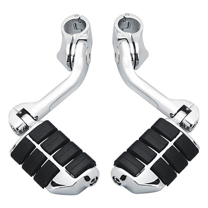 Kit de Suportes de Pedaleiras para Protetor de Motor de Motocicletas 1-1/4" Descanso de Pé para Harley Honda Davidson Road King Sportster Fat Boy Electra Glide