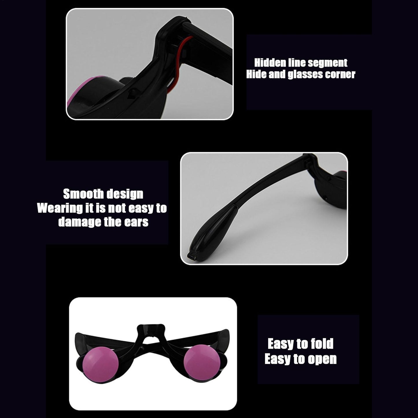 Light Up LED Eyewearing Halloween Glow Glasses Scary Red Glowing Eyes LED Glasses Festive Halloween LED Glowing Eyeglasses