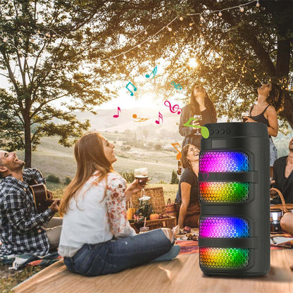 Caixa de som Bluetooth 3000W, alto-falante duplo de 4 polegadas, subwoofer estéreo portátil para ambientes externos, alto-falante sem fio 5.0, luz LED recarregável