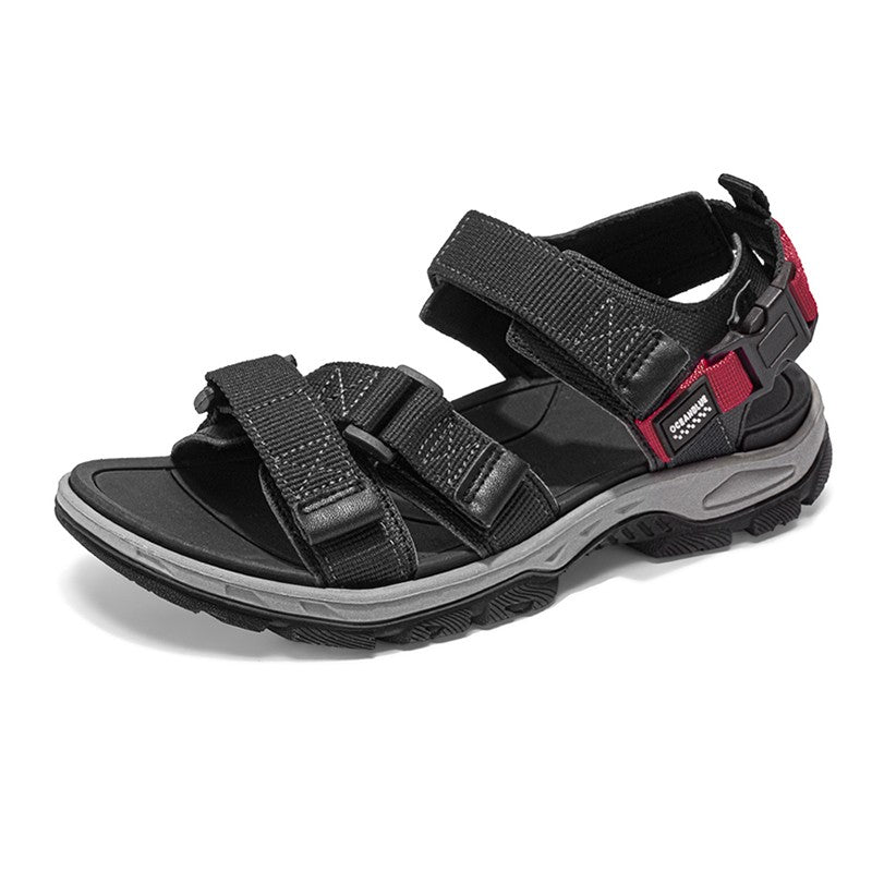 Summer Men's Sandals Trendy Casual Outdoor Sport Shoes for Holidays Beach Breathable Wear-Resistant Hiking & Walking Sandals